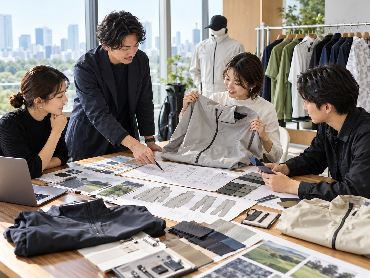 企画、素材、仕様、サンプルを確認するFull OEM / ODM開発会議